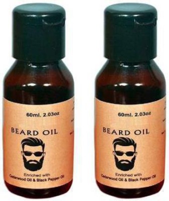 Elecsera Natural Smoothening Beard Growth Oil, No Paraben Hair Oil Pack of 2 Hair Oil(120 g)