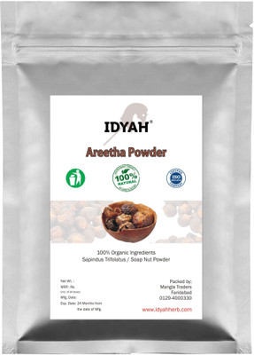 Idyah Reetha/Ritha/Soapnuts (Sapindus Mukorossi) Powder For Silky & Smooth Hair (500 Gram )(500 g)