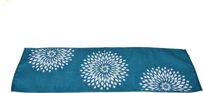 Jute Tree Blue 110 cm Reversible Table Runner(Organic Cotton)