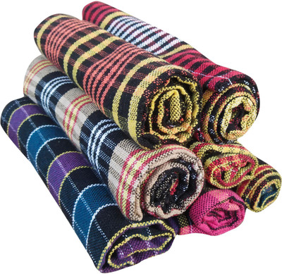 AKHVI KN-04 Multicolor Cloth Napkins(6 Sheets)