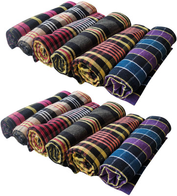 AKHVI KN-14 Multicolor Cloth Napkins(12 Sheets)