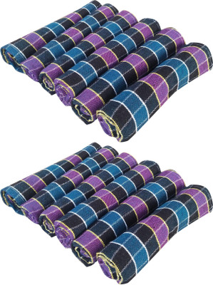 AKHVI KN-07 Multicolor Cloth Napkins(12 Sheets)