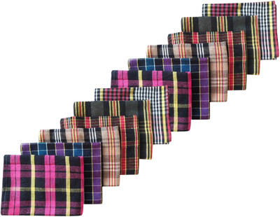 AKHVI KN-12 Multicolor Cloth Napkins(12 Sheets)