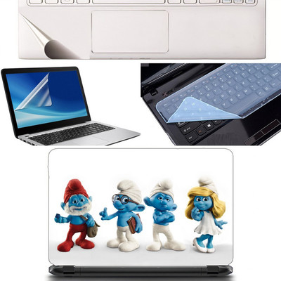 SDM 4in1 Combo of (cute toys)Laptop Skin with Palmrest Skin, Laptop Screen Guard and Key Guard for All Laptop - Notebook Combo Set Combo Set(Multicolor)
