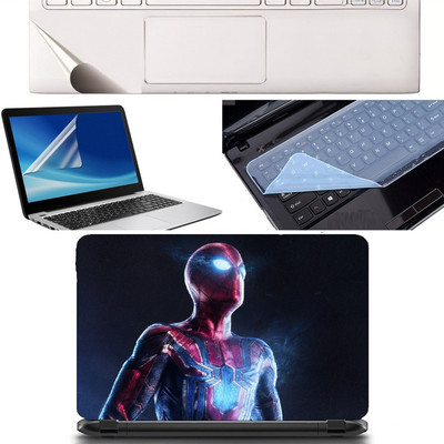 SDM 4in1 Combo of (spider-man in tonys armar)Laptop Skin with Palmrest Skin, Laptop Screen Guard and Key Guard for All Laptop - Notebook Combo Set Combo Set(Multicolor)