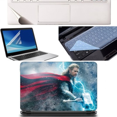 SDM 4in1 Combo of (thor 3d portrait)Laptop Skin with Palmrest Skin, Laptop Screen Guard and Key Guard for All Laptop - Notebook Combo Set Combo Set(Multicolor)