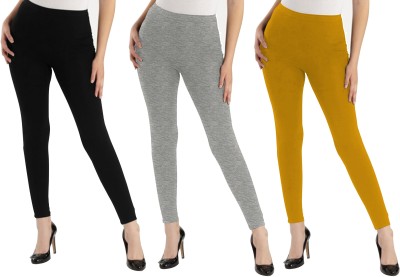 OASIS Ankle Length  Western Wear Legging(Black, Grey, Yellow, Solid)