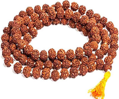 Moksh Spiritual Natural & Energized Rudraksha Rosary/ Mala (108+1 Beads, Bead Size 7 mm) Wood Chain pack of 1 Wood Chain