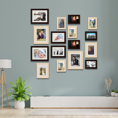 Artzfolio Polymer Wall Photo Frame(Multicolor, 16 Photo(s), 4x6-8pc;6x8-4pc;8x10-4pc;SET OF 16 PCS)