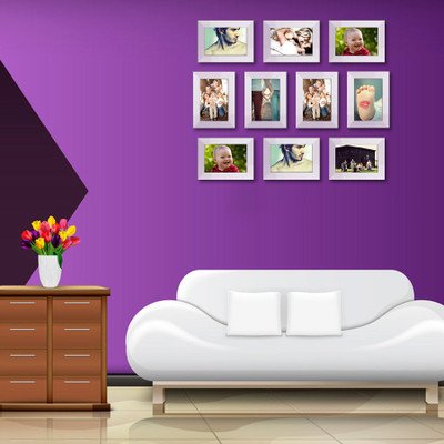 Artzfolio Polymer Wall Photo Frame(White, 10 Photo(s), 4x6inch;SET OF 10 PCS)