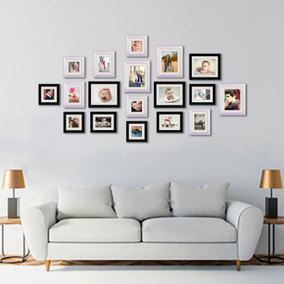 Artzfolio Polymer Wall Photo Frame(Multicolor, 18 Photo(s), 6x6-6pc;6x8-6pc;8x10-6pc;SET OF 18 PCS With Mount)