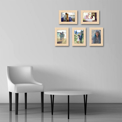 Artzfolio Polymer Wall Photo Frame(Brown, 5 Photo(s), 4x6inch)