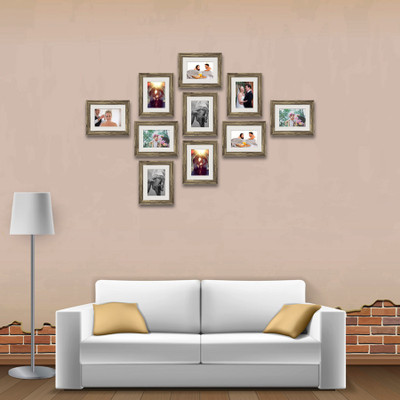 Artzfolio Polymer Wall Photo Frame(Gold, 10 Photo(s), 6x8inch)
