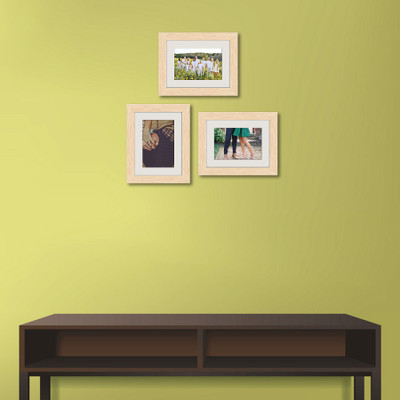 Artzfolio Polymer Wall Photo Frame(Brown, 3 Photo(s), 6x8inch;SET OF 3 PCS With Mount)