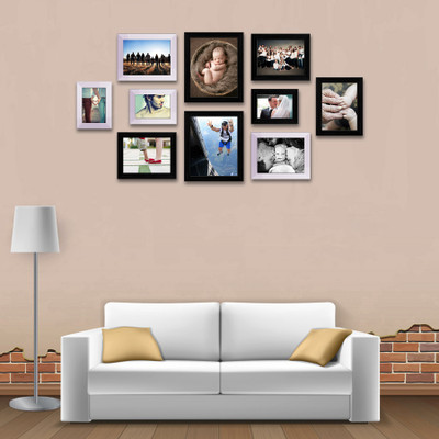 Artzfolio Polymer Wall Photo Frame(Multicolor, 10 Photo(s), 4x6-3pc;6x8-5pc;8x10-2pc;SET OF 10 PCS)