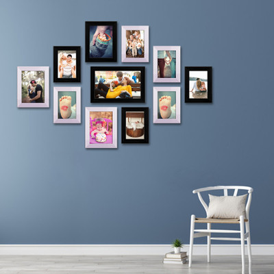 Artzfolio Polymer Wall Photo Frame(Multicolor, 11 Photo(s), 4x6-7pc;5x7-3pc;6x10-1pc;SET OF 11 PCS)