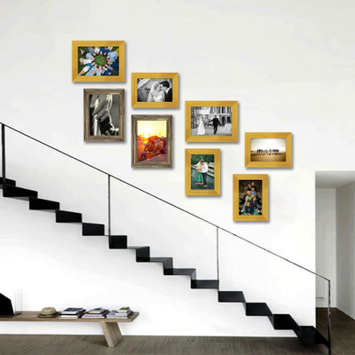 Artzfolio Polymer Wall Photo Frame(Multicolor, 12 Photo(s), 4x6-8pc;5x7-4pc;SET OF 12 PCS)