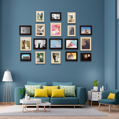 Artzfolio Polymer Wall Photo Frame(Multicolor, 18 Photo(s), 4x6-6pc;5x7-6pc;6x8-6pc;SET OF 18 PCS)