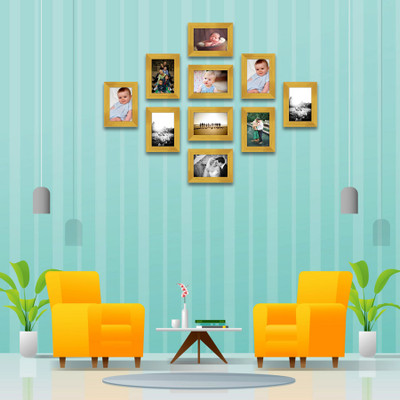 Artzfolio Polymer Wall Photo Frame(Gold, 10 Photo(s), 4x6inch;SET OF 10 PCS)