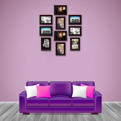 Artzfolio Polymer Wall Photo Frame(Brown, 10 Photo(s), 4x6inch;SET OF 10 PCS)