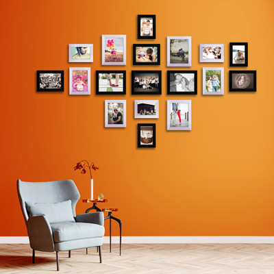 Artzfolio Polymer Wall Photo Frame(Multicolor, 18 Photo(s), 4x6-6pc;5x7-6pc;6x8-6pc;SET OF 18 PCS)