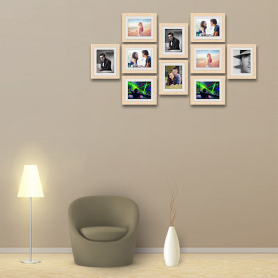 Artzfolio Polymer Wall Photo Frame(Brown, 10 Photo(s), 8x10inch;SET OF 10 PCS With Mount)
