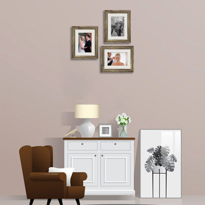 Artzfolio Polymer Wall Photo Frame(Gold, 3 Photo(s), 6x8inch;SET OF 3 PCS With Mount)