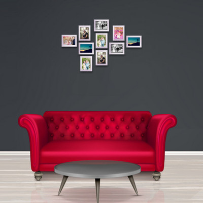 Artzfolio Polymer Wall Photo Frame(White, 10 Photo(s), 5x7inch;SET OF 10 PCS)