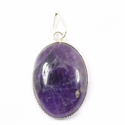 AIR99 Amethyst Oval Shape Pendant Amethyst Crystal Pendant