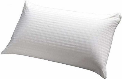 Rana Enterprises Microfibre Stripes Sleeping Pillow Pack of 1(White)