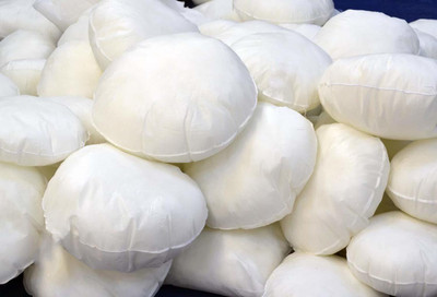 Decor VERY SOFT LUXURY ROUND CUSHION SET PACK OF 5 Polyester Fibre Solid Cushion Pack of 5(White)
