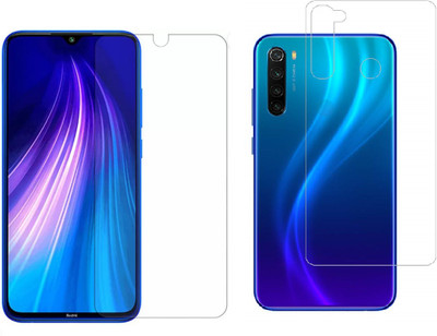 ELEF Front and Back Tempered Glass for Xiaomi Redmi Note 8 Front Premium Tempered Glass Back 0.3MM Flexible Trink(Pack of 2)