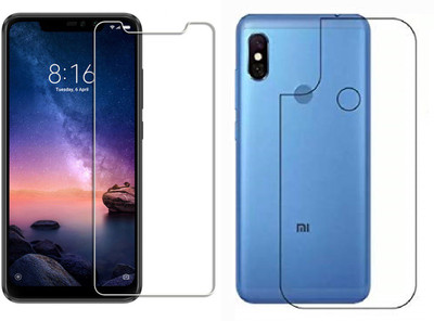 ELEF Front and Back Tempered Glass for Xiaomi Redmi Note 6 Pro Front Premium Tempered Glass Back 0.3MM Flexible Trink(Pack of 2)