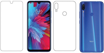 ELEF Front and Back Tempered Glass for Redmi 7 Front Transparent Tempered Glass and Back Flexible Guard (Trink)(Pack of 1)