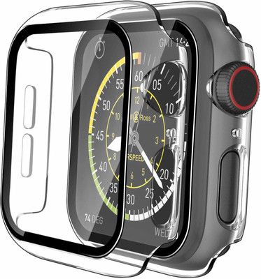 Viraan Edge To Edge Tempered Glass for Edge To Edge Tempered Glass for Full Hard Case Compatible with Apple Watch Series 3,2,1 42MM with Tempered Glass Screen Protector Ultra-Thin Bumper Protective Cover(Pack of 1)