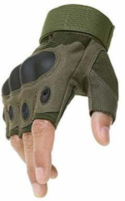 uRock Half Finger Tactical Gloves Military Shooting Climbing Gym & Fitness Gloves Gym & Fitness Gloves(Green)