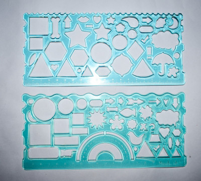 Niby Stencil Set Multi Shape Stencil Stencil(Pack of 2, Multi Shape Pattern)