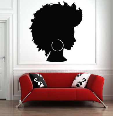 amazinghubsolution 60 cm a..fullblackgirl Self Adhesive Sticker(Pack of 1)