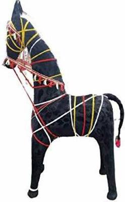Cosplay Cosmetics Standing Soft Fabric Toy Horse (Rajasthani Horse)  - 32 inch  (Black)
