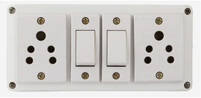 JELECTRICALS 2 Socket and 2 Switches Extension Board With 4 Meter Cable 2  Socket Extension Boards(White, 4 m)