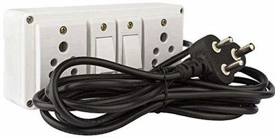 Electro Factory PVC Extension board With 2 Anchor Socket and 2 Anchor Switch 2  Socket Extension Boards(White, 3 m)