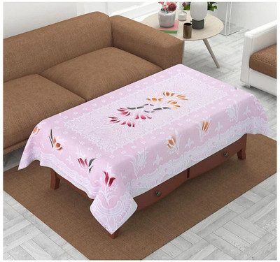 onterio fabs Cotton 4 Seater Floral Table Cover(Pink)