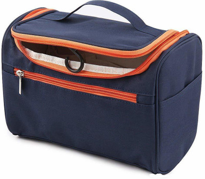 Lishonn Multifunctional Extra Large Cosmetic bag for travel, Makeup Organiser for accessories, Waterproof Household Grooming Kit Storage with hook for hanging for Men & Women Travel Toiletry Kit(Blue)