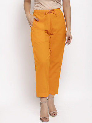 Enchanted Drapes Regular Fit Women Orange Trousers
