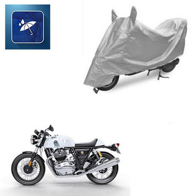 Atulit enterprises Two Wheeler Cover for Royal Enfield(Continental GT, Silver)
