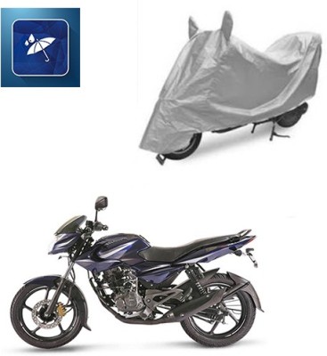 SRENTERPRISES Two Wheeler Cover for Bajaj(Pulsar 135 LS DTS-i, Silver)