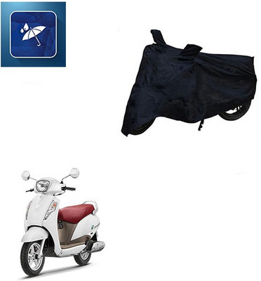 Mdstar Waterproof Two Wheeler Cover for Suzuki(Access, Black)