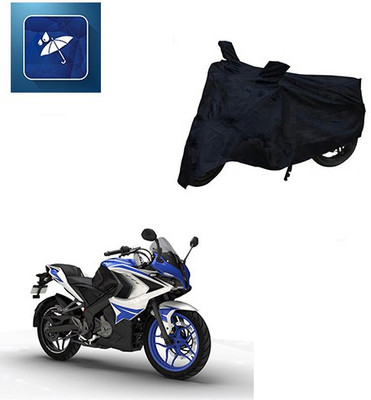 Atulit enterprises Two Wheeler Cover for Bajaj(Pulsar RS 200, Black)