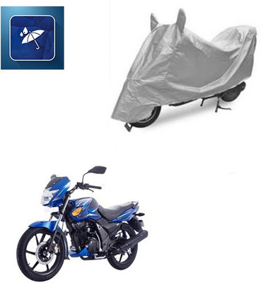 Atulit enterprises Two Wheeler Cover for TVS(Flame SR125, Silver)