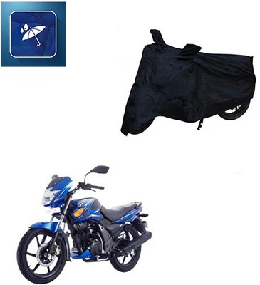 Amozkart Two Wheeler Cover for TVS(Flame SR125, Black)